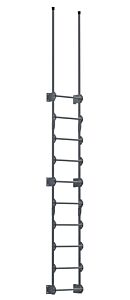 Vestil Dkl-10-Gysg Steel Walk Through Dock Ladder 10 Step 300 Lb. Capacity Gray Semi Gloss