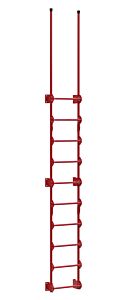 Vestil Dkl-10-Rd Steel Walk Through Dock Ladder 10 Step 300 Lb. Capacity Red