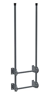 Vestil Dkl-2-Gysg Steel Walk Through Dock Ladder 2 Step 300 Lb. Capacity Gray Semi Gloss