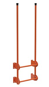 Vestil Dkl-2-Or Steel Walk Through Dock Ladder 2 Step 300 Lb. Capacity Orange