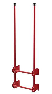 Vestil Dkl-2-Rd Steel Walk Through Dock Ladder 2 Step 300 Lb. Capacity Red
