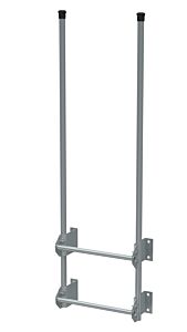 Vestil Dkl-2-Sl Steel Walk Through Dock Ladder 2 Step 300 Lb. Capacity Silver