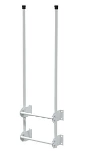 Vestil Dkl-2-Wt Steel Walk Through Dock Ladder 2 Step 300 Lb. Capacity White