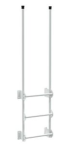 Vestil Dkl-3-Wt Steel Walk Through Dock Ladder 3 Step 300 Lb. Capacity White