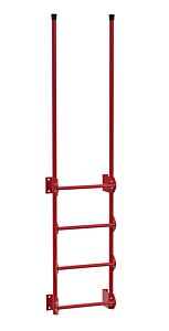 Vestil Dkl-4-Rd Steel Walk Through Dock Ladder 4 Step 300 Lb. Capacity Red