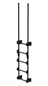 Vestil Dkl-5-Bk Steel Walk Through Dock Ladder 5 Step 300 Lb. Capacity Black