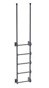 Vestil Dkl-5-Gysg Steel Walk Through Dock Ladder 5 Step 300 Lb. Capacity Gray Semi Gloss