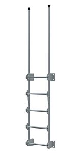 Vestil Dkl-5-Sl Steel Walk Through Dock Ladder 5 Step 300 Lb. Capacity Silver