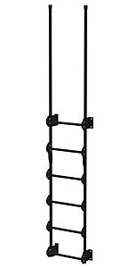 Vestil Dkl-6-Bk Steel Walk Through Dock Ladder 6 Step 300 Lb. Capacity Black