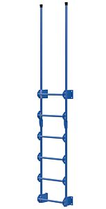 Vestil Dkl-6-Bl Steel Walk Through Dock Ladder 6 Step 300 Lb. Capacity Blue