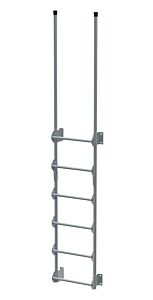 Vestil Dkl-6-Sl Steel Walk Through Dock Ladder 6 Step 300 Lb. Capacity Silver