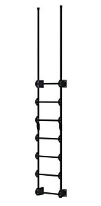 Vestil Dkl-7-Bk Steel Walk Through Dock Ladder 7 Step 300 Lb. Capacity Black