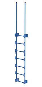 Vestil Dkl-7-Bl Steel Walk Through Dock Ladder 7 Step 300 Lb. Capacity Blue