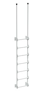 Vestil Dkl-7-Wt Steel Walk Through Dock Ladder 7 Step 300 Lb. Capacity White