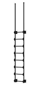 Vestil Dkl-8-Bk Steel Walk Through Dock Ladder 8 Step 300 Lb. Capacity Black