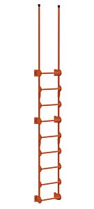 Vestil Dkl-9-Or Steel Walk Through Dock Ladder 9 Step 300 Lb. Capacity Orange
