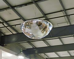 Vestil Dome-48 Acrylic Industrial Dome Mirror 48 In Diameter 360 Degrees 48+ Ft Viewing Distance Silver