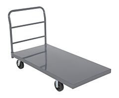 Vestil Ecspt-2754 Steel Smooth Deck Platform Truck 27 In. X 54 In. 2000 Lb. Capacity Silver/Black