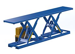 Vestil Ehlt-Tl-30180-4-58 Steel Electric Hydraulic Tandem Lift Table 30 In. X 180 In. 4000 Lb. Capacity Blue