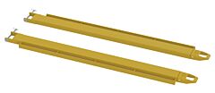 Vestil Fe-4-84-P-Lr Steel Pin Style Fork Extensions With Load Rails 4" X 84" 4,000 Lb. Capacity Yellow