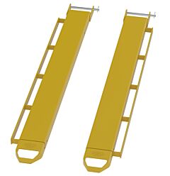 Vestil Fe-6-72-P-Lr Steel Pin Style Fork Extensions With Load Rails 6" X 72" 4,000 Lb. Capacity Yellow
