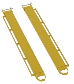 Vestil Fe-6-84-P-Lr Steel Pin Style Fork Extensions With Load Rails 6" X 84" 4,000 Lb. Capacity Yellow