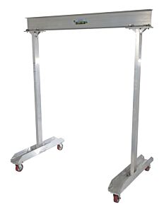 Vestil Fpg-A-20-10 Aluminum Portable Work Area Gantry Crane 47-3/4"L X 120"W X 91-13/16"H Beam 2,000 Lb. Capacity Silver