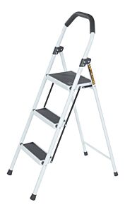Vestil Fsl-Hs-3-225 Steel Household Steel Fold Up Step Ladder 3 Step 225 Lb. Capacity White