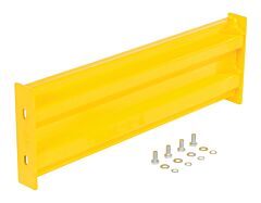 Vestil Gr-F2R-Bo-3-Yl Steel 2 Ribbed Bolt On Style Guard Rail 30 In Length Yellow