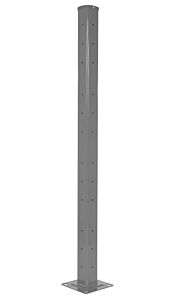 Vestil Gr-F2R-Bo-Tp72-Gysg Steel Rigid Tube Post Bolt On Style 72 In. For 2 Ribbed Guard Rails Gray Semi Gloss