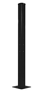 Vestil Gr-F2R-Di-Tp60-Bk Steel Rigid Tube Post Drop In Style 60 In. For 2 Ribbed Drop In Style Guard Rails Black