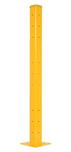 Vestil Gr-F2R-Di-Tp60-Yl Steel Rigid Tube Post Drop In Style 60 In. For 2 Ribbed Drop In Style Guard Rails Yellow