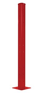 Vestil Gr-F3R-Bo-Tp60-Rd Steel Rigid Tube Post Bolt On Style 60 In. For 3 Ribbed Bolt On Style Guard Rails Red