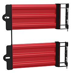 Vestil Gr-F3R-Gbd-3-Rd Steel 3 Ribbed Guard Rail Spring Gate 29.875 In Length Red