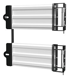 Vestil Gr-F3R-Gbd-3-Wt Steel 3 Ribbed Guard Rail Spring Gate 29.875 In Length White