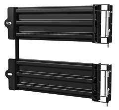 Vestil Gr-F3R-Gbd-4-Bk Steel 3 Ribbed Guard Rail Spring Gate 41.875 In. Length Black
