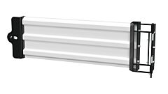 Vestil Gr-F3R-Gbs-4-Wt Steel Hinged Guard Rail 41.875 In. Length 3 Ribbed Gate White