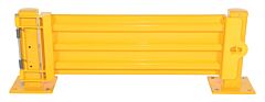 Vestil Gr-F3R-Gbs-4-Yl Steel Hinged Guard Rail 41.875 In. Length 3 Ribbed Gate Yellow