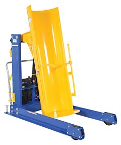 Vestil Hdd-48-10-P-Dc Steel Dc Powered Portable Hydraulic Drum Dumper 48 In. Dump Height 1,000 Lb. Capacity Blue / Yellow