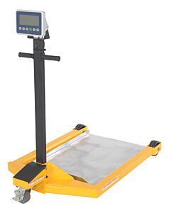 Vestil Lo-Dc-Scl Steel Low Profile Drum Dolly With Scale 38-1/2 In. X 31-1/2 In. X 49-1/4 In. 800 Lb. Capacity Black / Yellow