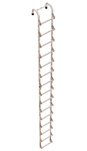 Vestil Ntal-15-Hdg Galvanized Tank Access Ladder 15 Ft. 300 Lb. Capacity Silver
