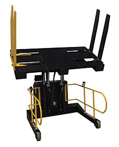 Vestil Pi-P-Sl-3000-3276 Steel Portable Pallet Inverter 32 In. To 76 In Fork Opening 3000 Lb. Capacity Yellow/Black