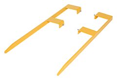 Vestil Pm-Fe-7-48 Steel Pallet Master Fork Extensions 7"W X 48"L X 2"H Yellow