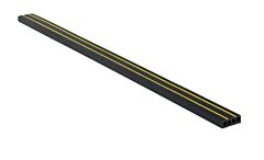 Vestil Pvcg-B Rubber Pvc Edge Guard 2-3/8 In. X 3/4 In. Slot Black / Yellow