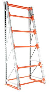 Vestil Rerc-4410 Steel Reel Rack Starter Kit 36 In. X 51 In. X 120 In. 6000 Lb. Capacity White/Orange