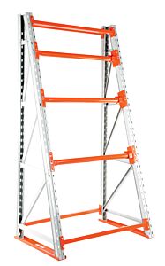 Vestil Rerc-448 Steel Reel Rack Starter Kit 36 In. X 51 In. X 96 In. 6000 Lb. Capacity White/Orange