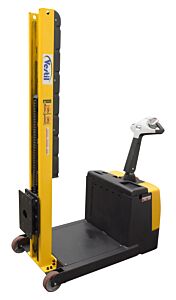 Vestil S-Cb-Nm-60 Steel Counter Balanced Powered Drive Narrow Mast Stacker 60" Lift 51-9/16"L X 25-9/16"W X 61-13/16"H 600 Lb. Capacity Black / Yellow