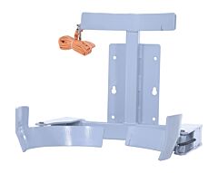 Vestil Sta-Att-Dgp-30 Steel Counter Balanced Power Lift Manual 30 Gallon Poly Drum Gripper Attachment 600 Lb. Capacity Gray