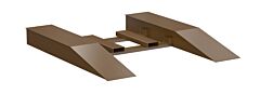 Vestil Swr-Cpl-18-10-96 Steel Wheel Risers With Pick-Up Loop 96 In. X 18 In. X 10-1/4 In. 40,000 Lb. Capacity Brown