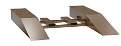 Vestil Swr-Cpl-18-12-108 Steel Wheel Risers With Pick-Up Loop 108 In. X 18 In. X 12-1/4 In. 40,000 Lb. Capacity Brown